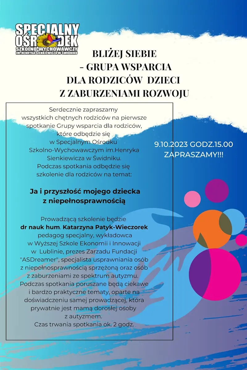 Plakat grupa wsparcia